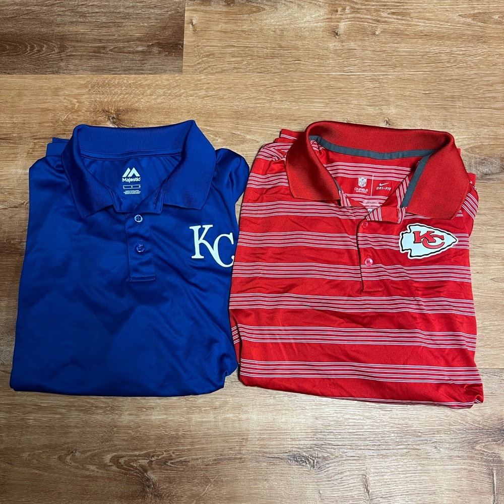 KC Chiefs & Royals Polos sz Large